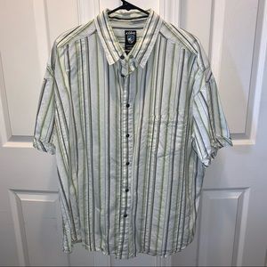 KUHL COTTON STRIPE SHORT SLEEVE SHIRT XXL